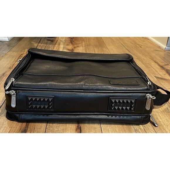 TARGUS LEATHER COMPUTER LAPTOP BRIEFCASE CARRY BAG WITH IDENTIFICATION TAG - Picture 5 of 13
